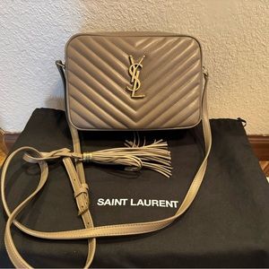 YSL Taupe Camera Bag